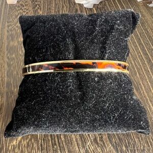 Vintage Sergio Lub Faux Tortoise Shell Inlay Cuff Bracelet B8
